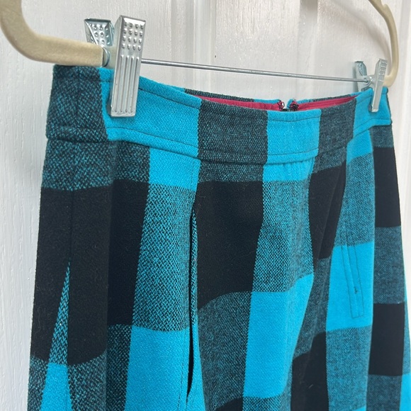 Banana Republic black and turquoise A line skirt size 8 - Picture 3 of 15